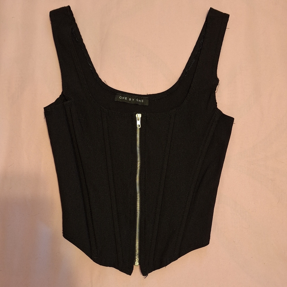 Dolls Kill Onyx Time To Shine Corset Top